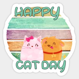 Happy Cat Day International  cat day Sticker